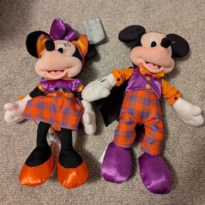 Halloween Disney Mickey And Minnie Plush